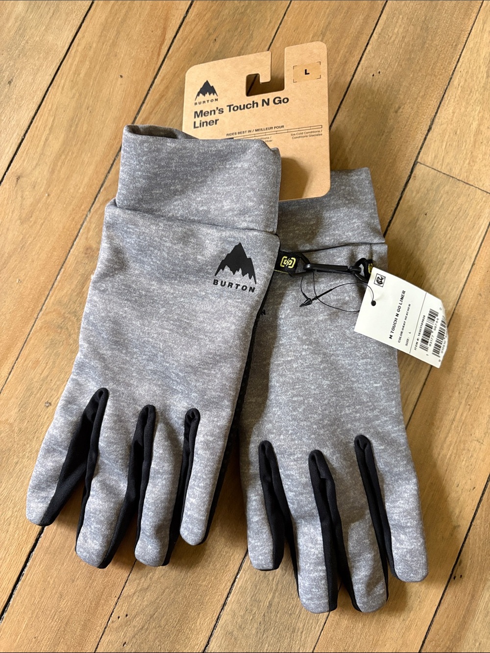 Burton Men’s Touch N Go Liner Gloves - Heather Gray with Black Accents